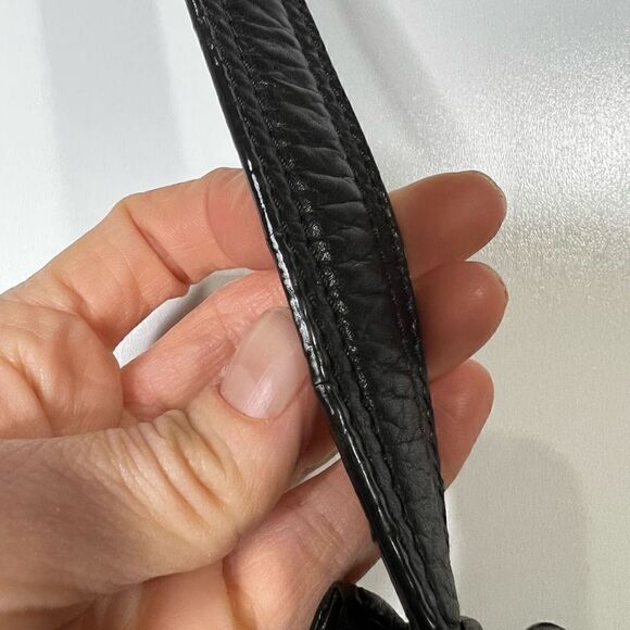 B. Makowsky Women's Black 100% Genuine Leather Hobo Shoulder Bag - Picture 7 of 16